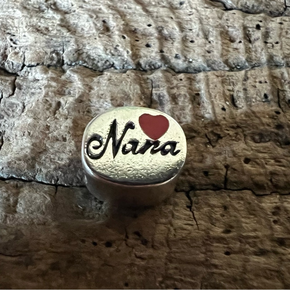 925 European Charm Nana Grandmother Sterling Silver Family Heart Love